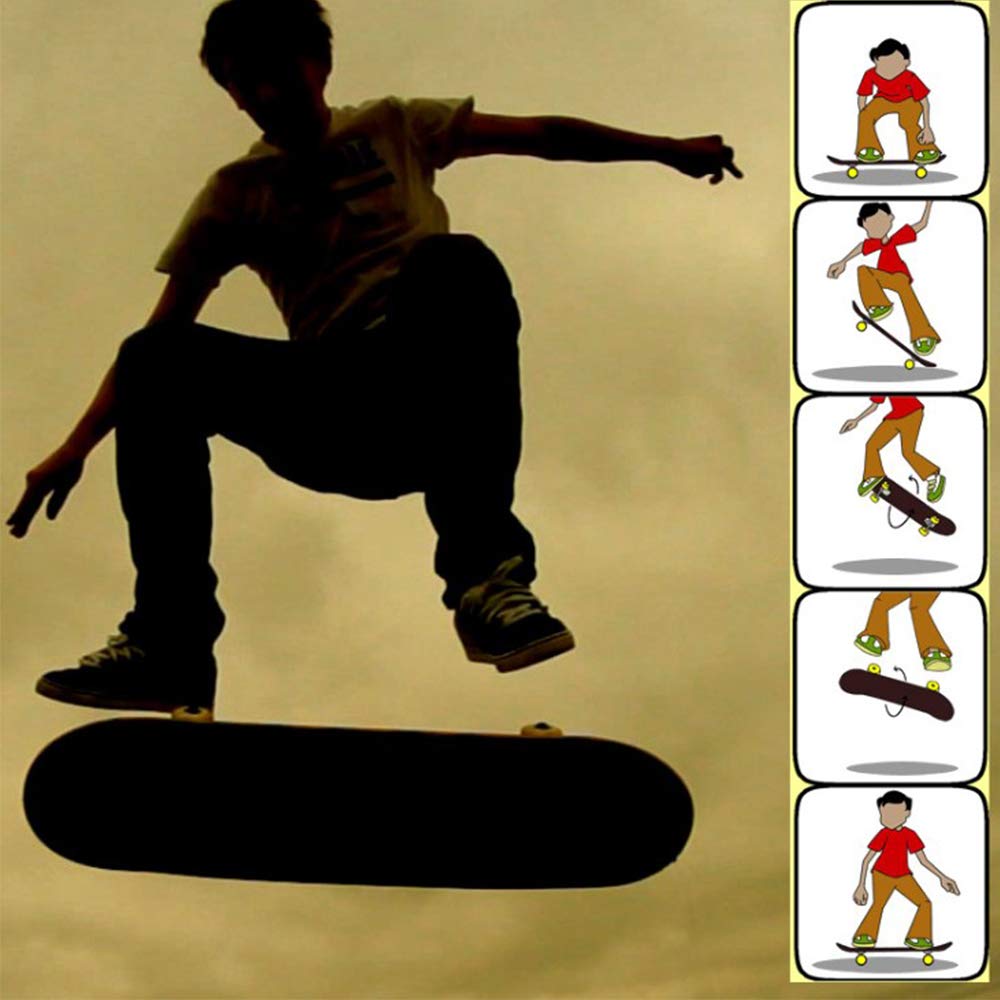 Skate Completo Monopatín Principiantes Estrellado Ruedas PU - Skateboard Niño, Monopatín Niños Patinete Rodamientos Penny Board Adulto Adolescente Joven