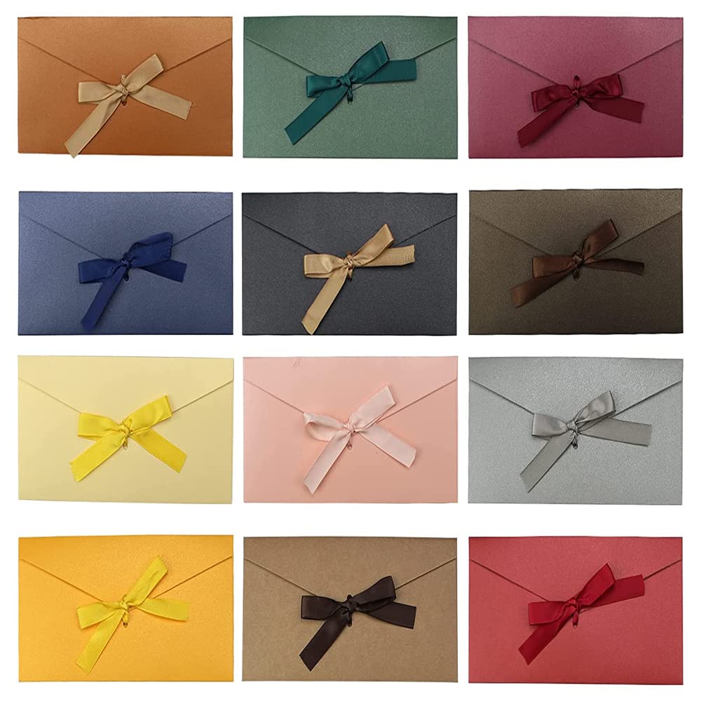 15 Sobres De Regalo Con Cinta Elegante - Tamaño 22x11 Cm, Colores Platino, Negro Y Bronce, Para Invitaciones