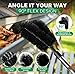 Premium Gutter Cleaning Tools from The Ground - 10.5 ft Long Adjustable gutter Cleaner & Brushs No Ladder Needed Branches And Debris from Gutters Clean Out Tool Makes it Easy To Clean Leaves.