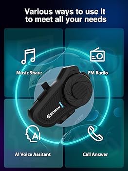 Amazon.com: Moman Motorcycle Intercom, H2 Pro【2 Pack Carbon