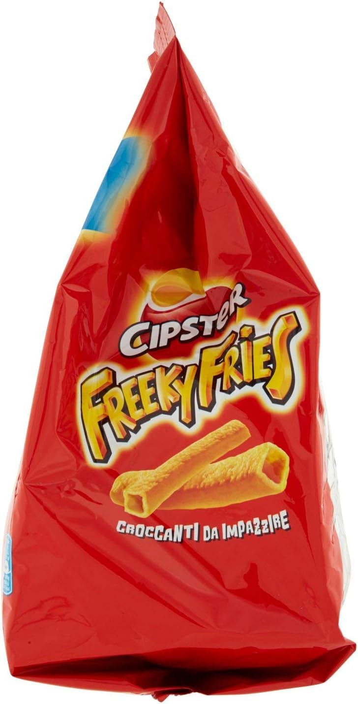 Italian Gourmet Freeky Fries Chips di Patate Kartoffelsnack Form 12 x 125g | Sfiziosi e croccanti; salziger Genuss für Aperitivo, Party, Filmabend und, Gesamtnettogewicht 1,5 kg + Kostenlos Polpa 400g