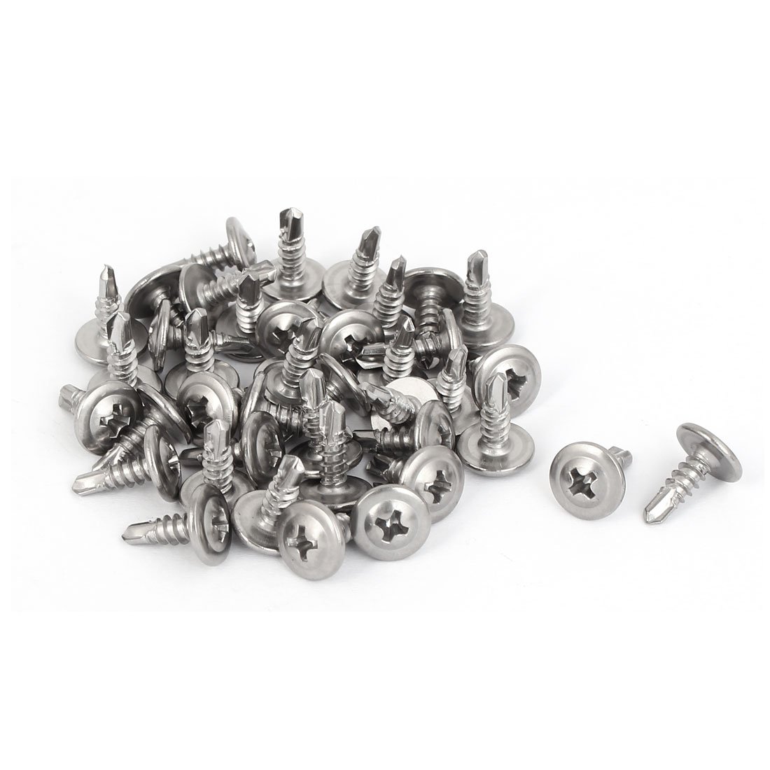 200 Viti Autoforanti M4.2 Testa Rotonda | Acciaio Inox Per Metall | Kit Assortito Lunghezze 13-50mm - Foto 13