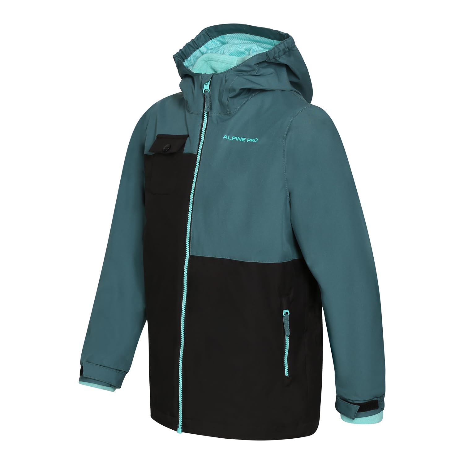 Alpine Pro PLEGA - Chaqueta de invierno para niño con capucha, chaqueta ligera de senderismo, chaqueta de ciudad, chaqueta deportiva, resistente al viento, chaqueta impermeable y transpirable,