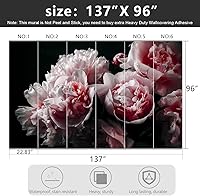 Vista 112 de Gold Modern Feather Fabric Wallpaper Living Room Bedroom Bathroom Large Wall Mural- 137"x96"（ not Peel and Stick）