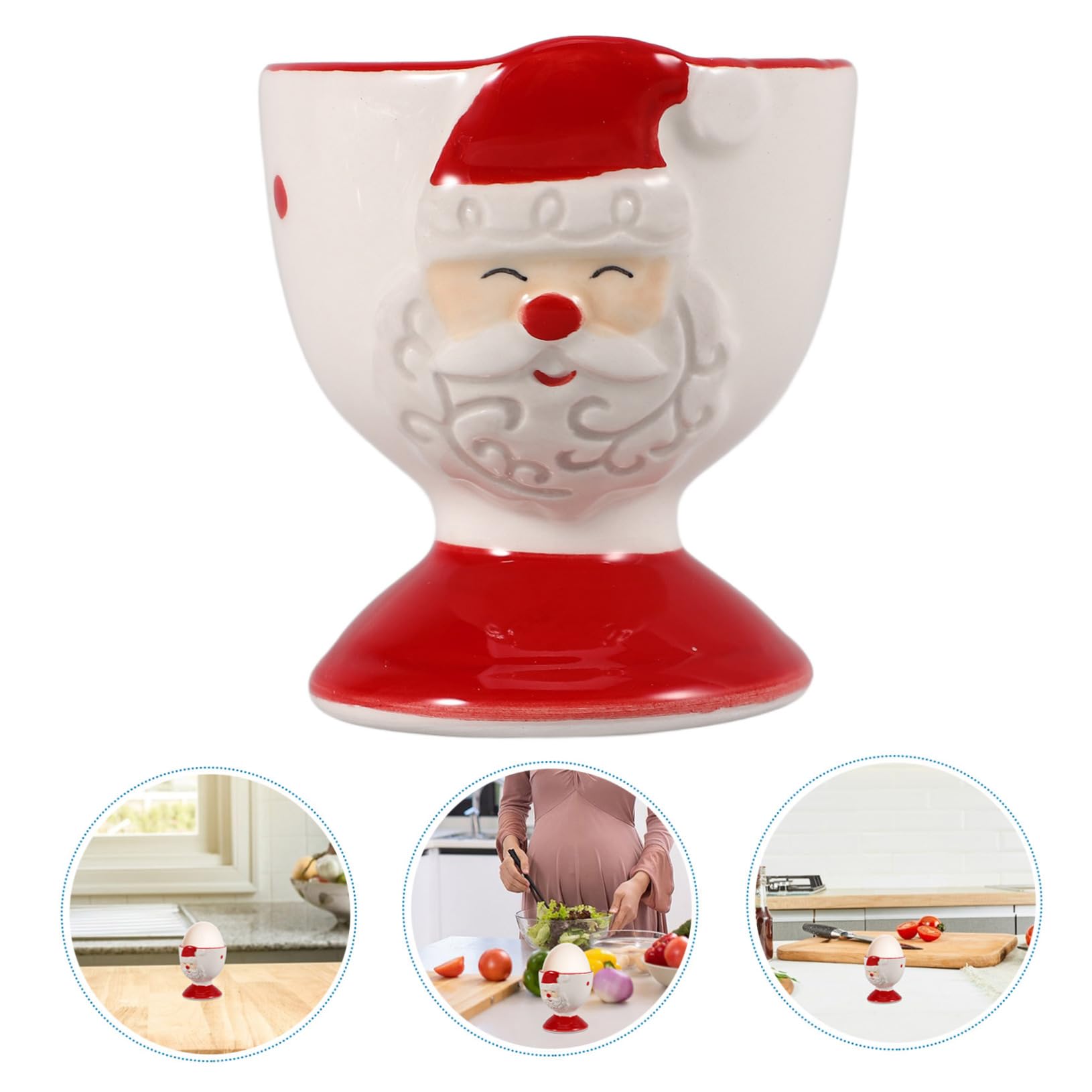 LABRIMP 5pièces Porte-œufs Céramique Père Support pour Œufs Décoratif Et Pratique pour Déjeuner De Décoration De Bureau pour