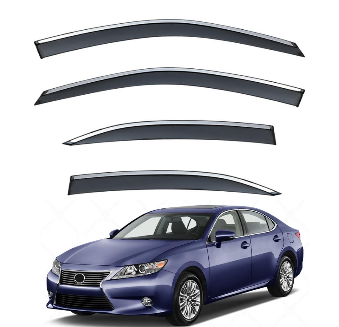 FENGJP Car Window Wind Deflectors for Lexus ES XV60 2012-2017, Window Wind Deflector Visor Rain Smoke Guards Automotive Accessories