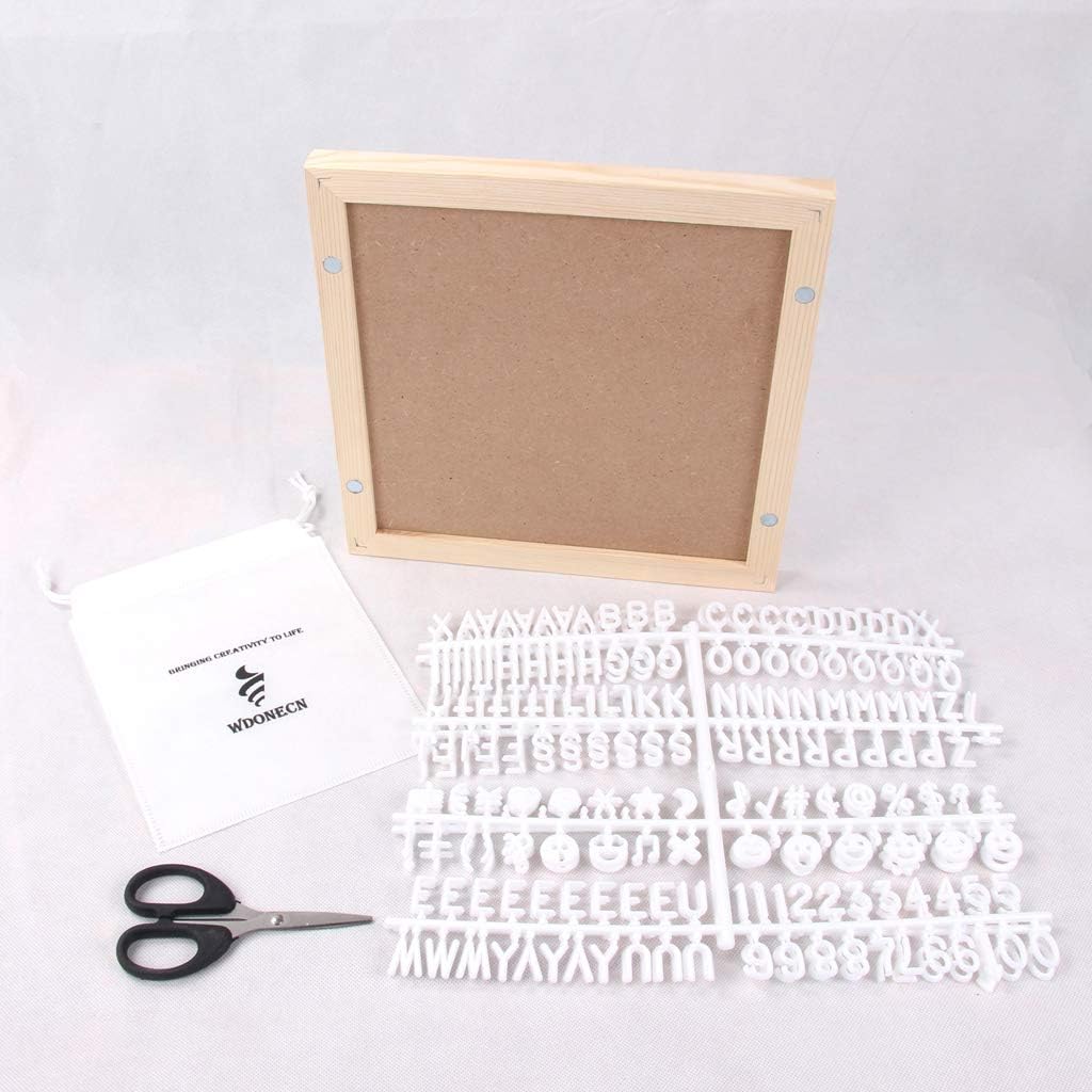 Bеѕt Dеаl 🛒 Frame Gray Felt Letter Board 10x10 inches.Months & Days Cursive Words, Additional Symbols & Emojis, 1 Letter Bag, Scissors, Message Board, Letter Sign, Changeable