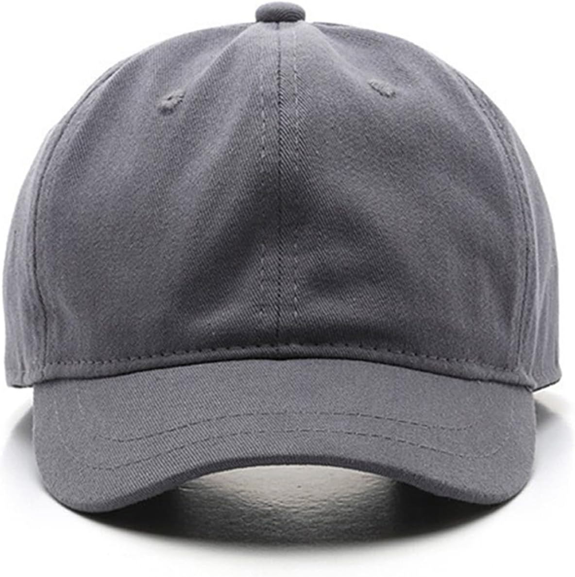 Short Brim Unconstructed Soft Cotton Plain Baseball Cap Adjustable Washed Low Profile Dad Hat for Men Women - Image 4