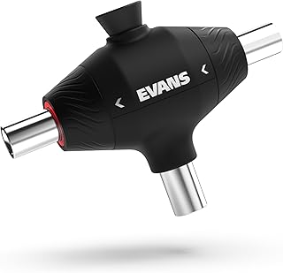 Evans Pull Cord Drum Key - Fully Mechanical Three Head Drum Key - Keys for Tuning Drums - Drum Accessories - Drummer Gifts