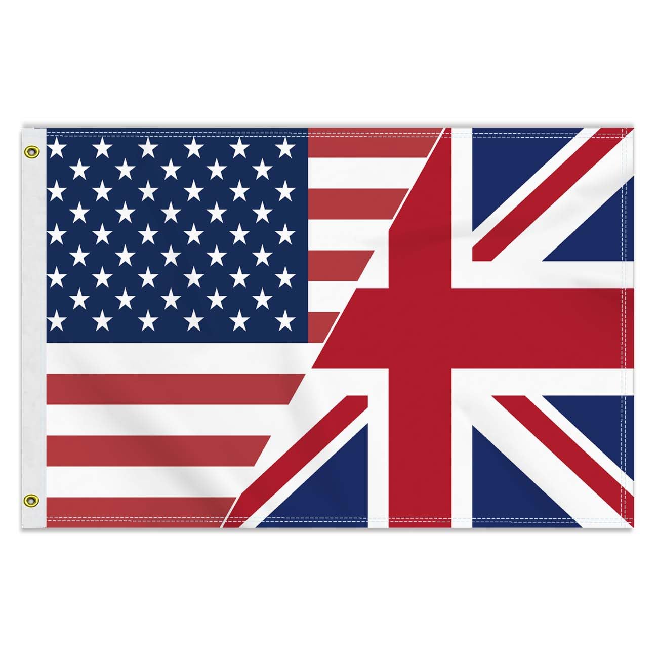 2×3 FT USA British Friendship Flag, Large 60×90 CM 150D American the United States Outdoor Banner,Decor Garden With Brass Gromment