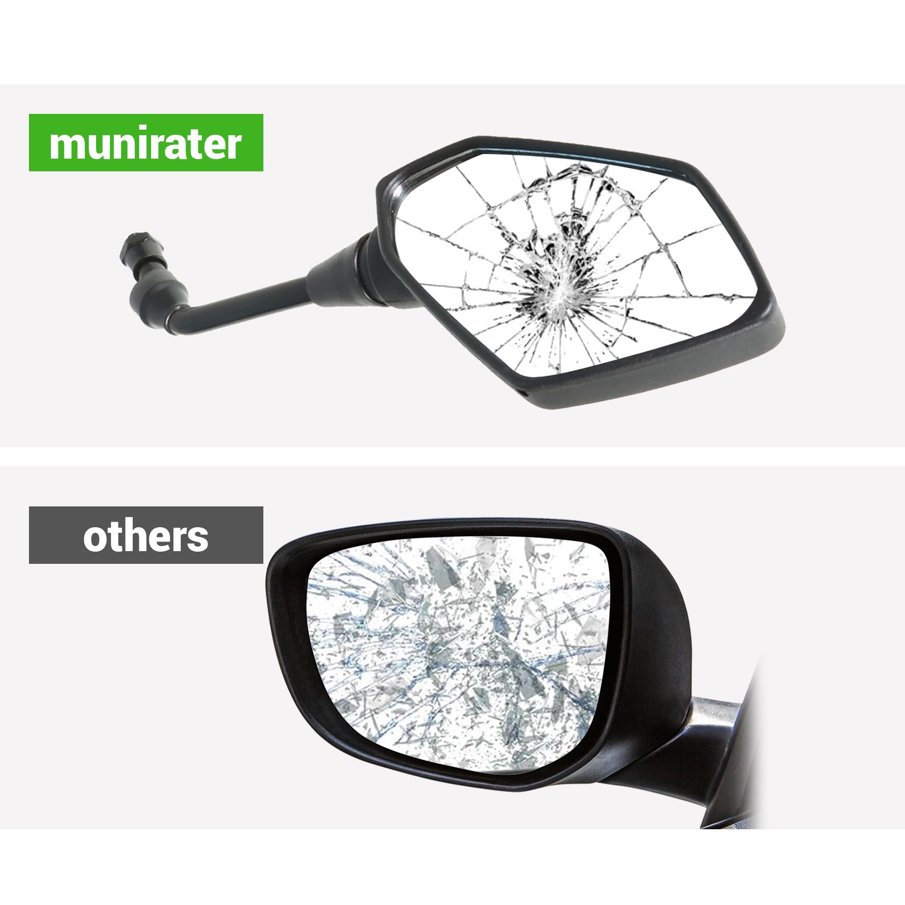 munirater - Specchietti laterali di ricambio per Polaris Sportsman 400 450 500 550 570 700 800 850