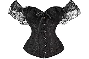 Vampy Alluring Black Lace Corset Top