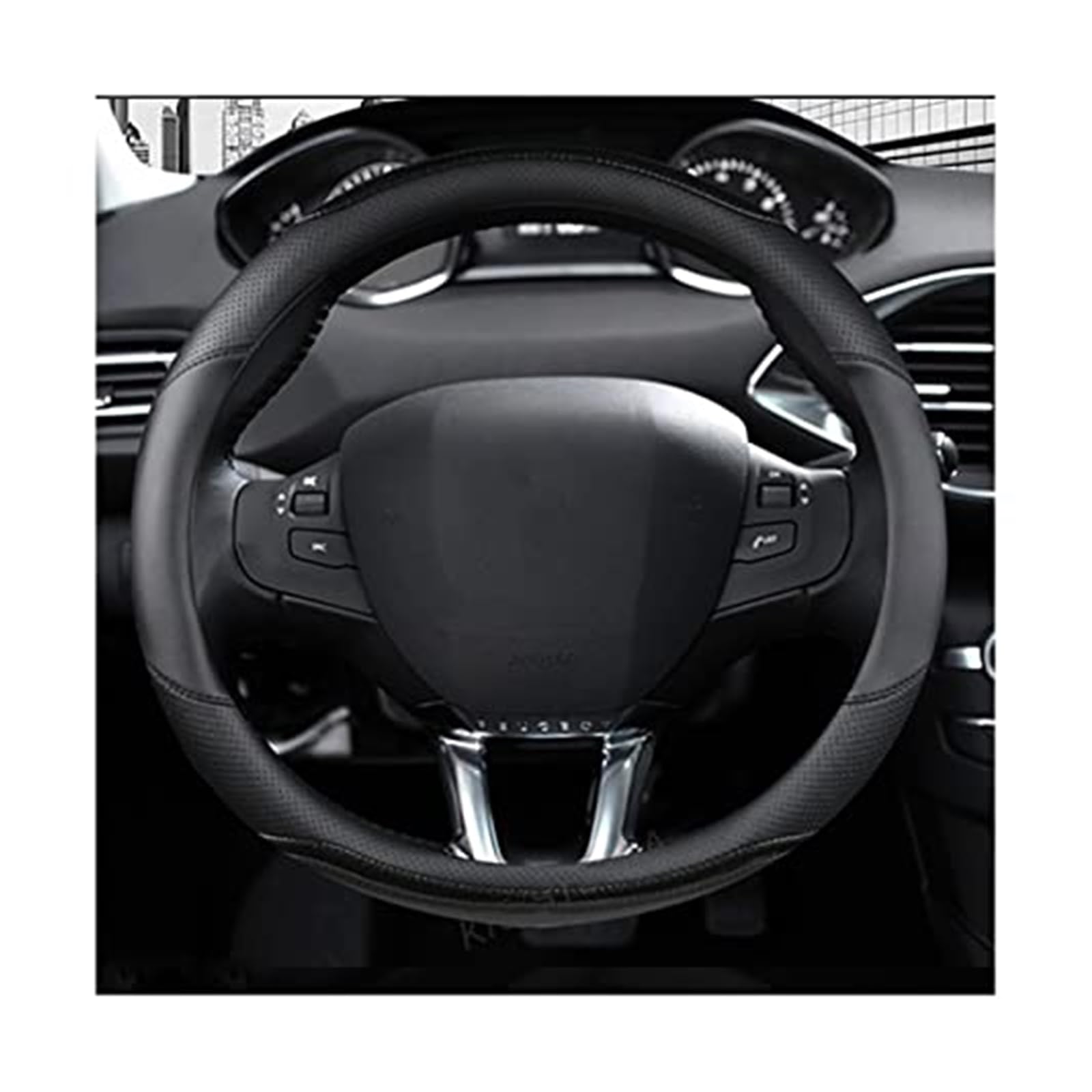 Funda para Volante de Coche de Fibra de Carbono PU Negro Mate para Cayenne 2003 2004 2005 2006 2007 2008 2009 2010 Estilo de Funda para Volante de Coche