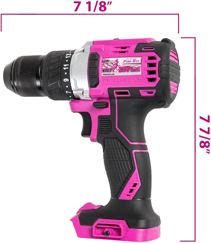 Taladro Inalámbrico The Original Pink Box 20V con Batería 2Ah, Rosa miniatura 3