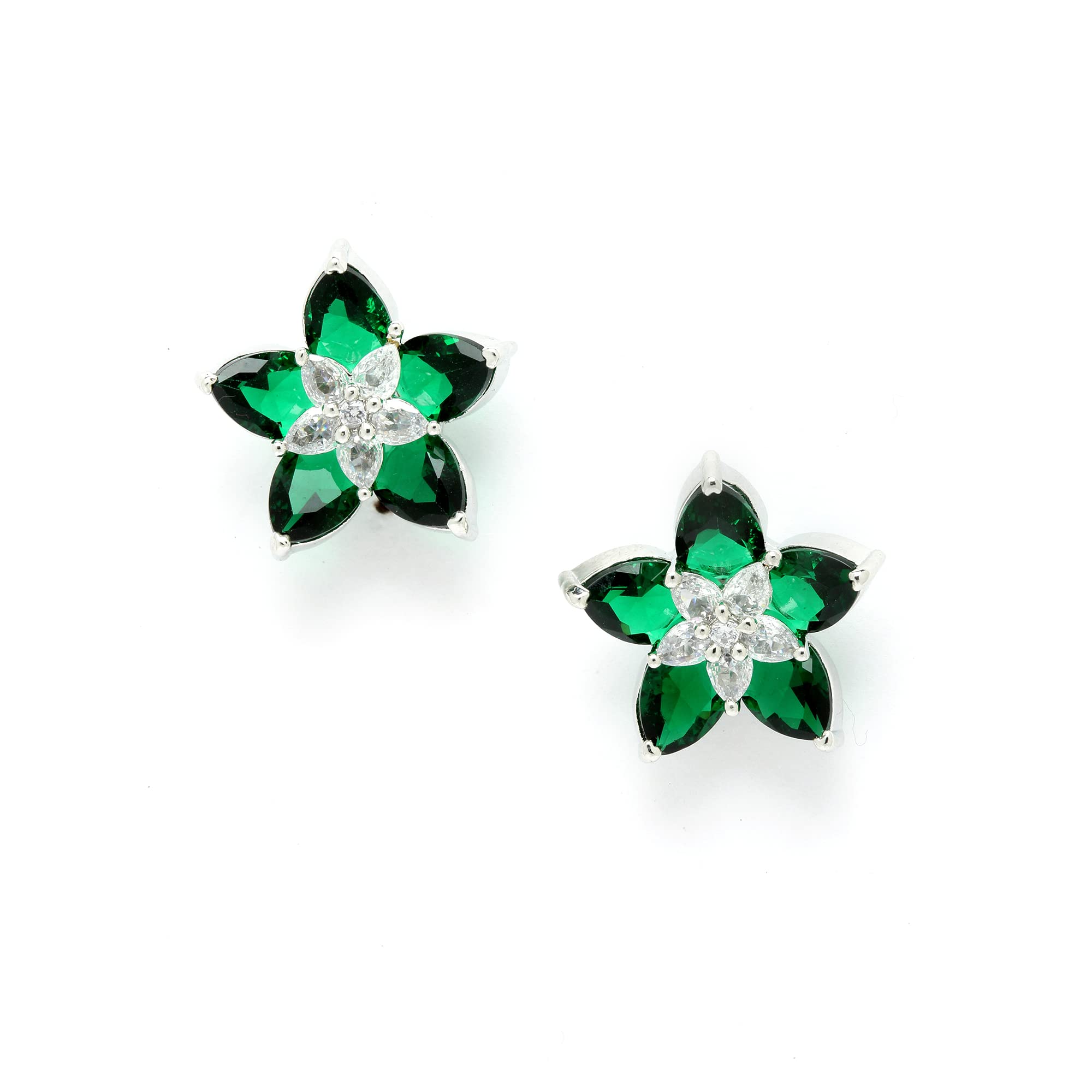 KENNICE Handmade Rhodium-Plated American Diamond Star Shaped Studs Earrings For Girls & Women (B0BVQW9G5R) Amazon Price History, Amazon Price Tracker