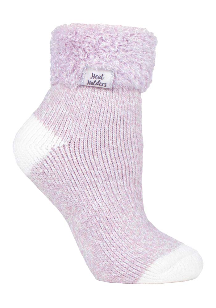 HEAT HOLDERS - Ladies Thick Soft Cute Fleece Lined Low Cut Ankle Winter Thermal Sleep Socks
