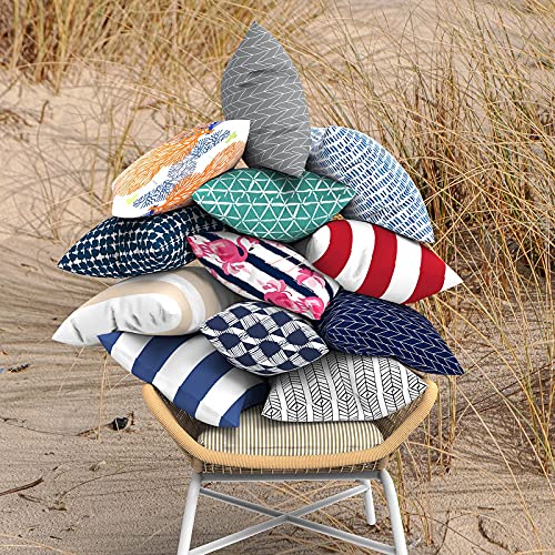 Lvtxiii Outdoor Pillow Covers Only, Square Throw Pillow Covers, Modern Cushion Cases For Sofa Patio Couch Decoration 18 X 18 Inch, Pack Of 2, Pebble Blue #TOP6