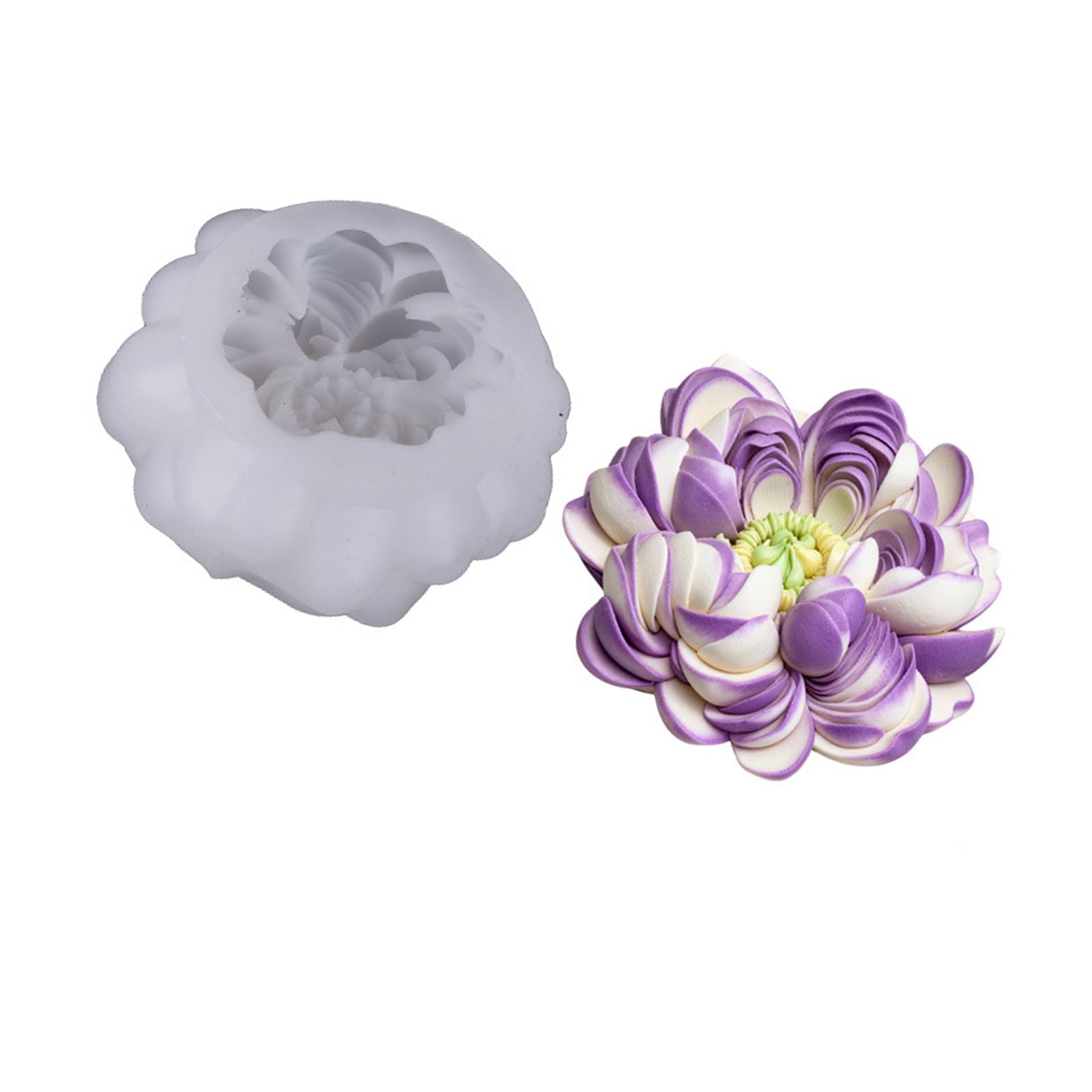 NVOQILIN Artistic Peony Designs Silicone Cake Mold Nonstick Flexible Mold for Mousses Chocolate Baking Perfect for Celebration Artistic Dessert Baking Tool