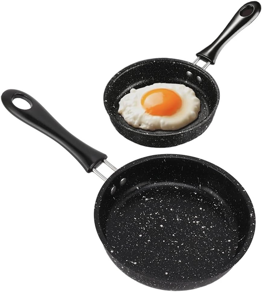 Nonstick Frying Pan 4.7 Inch Round Egg Pan One Egg Fry Pan Egg Pancake Maker Omelet Mini Dishwasher Safe Cookware Small Egg Skillet, PFOA Free, Portable Pan for Stove Gas Induction Hob, 12cm