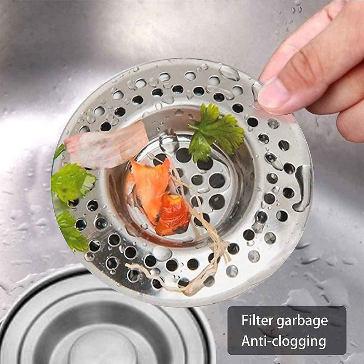 3 Stück Spülbecken-Sieb Edelstahl – Abflussfilter 7.6 Cm Durchmesser, Für Küche & Bad, Gegen Verstopfung