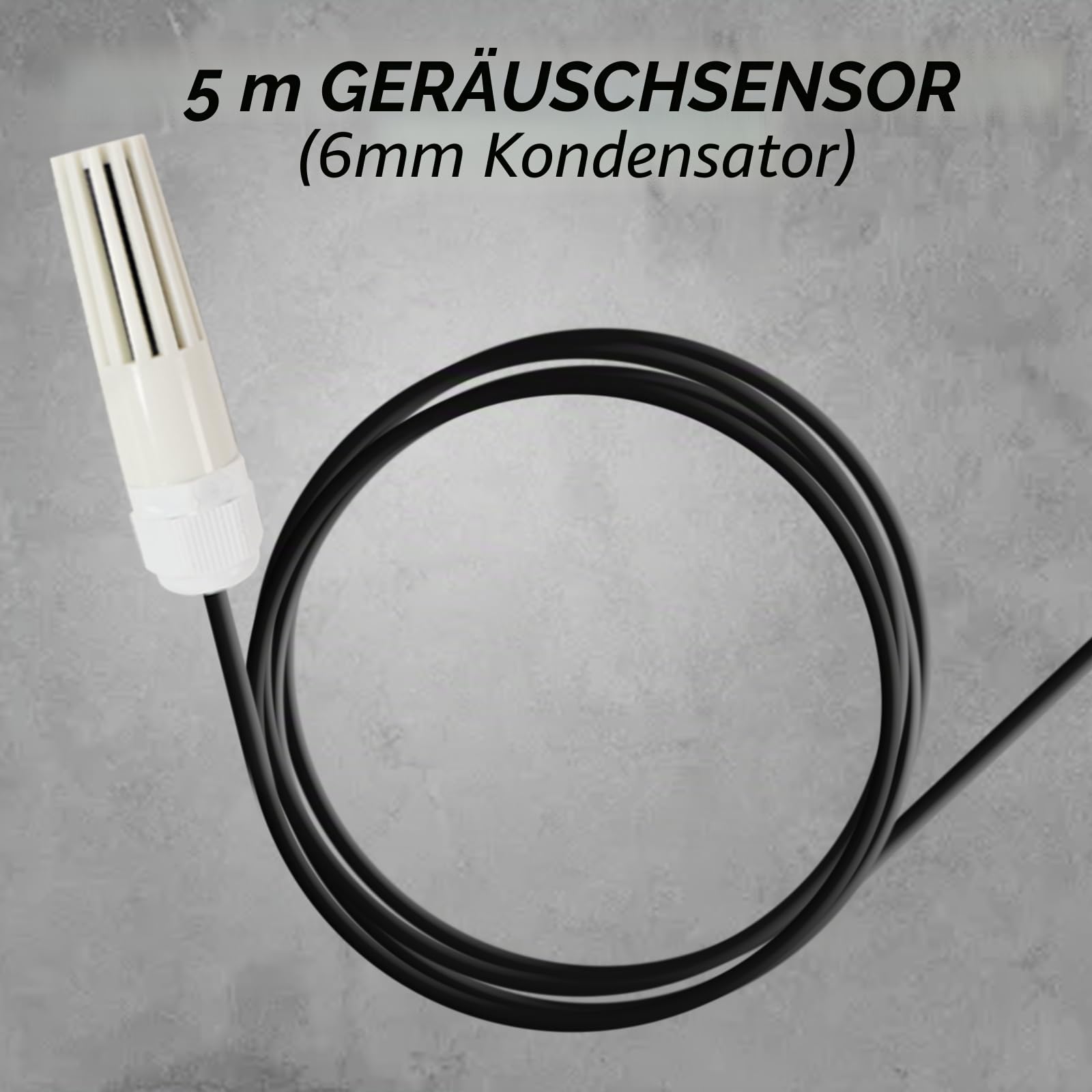 Dezibelmessgerät, 13 Zoll, wandhängendes Schallpegelmessgerät, Datenlogger, Geräuschmessgerät mit 16,4 Fuß Schallsensor, akustisches und visuelles Alarmschallmessgerät