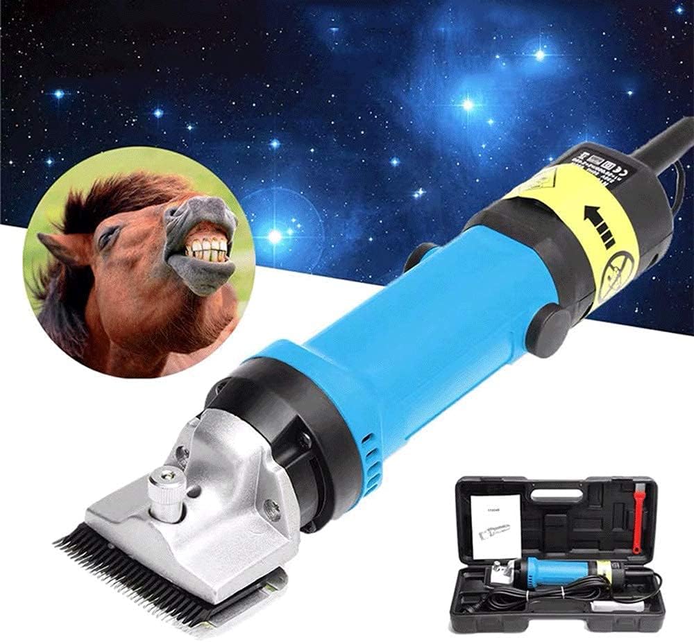 Horse Shears Professional Electric Clipper Shearing Machine 320W & 6 Mode Adjustable Horse Grooming Accessories Animal Hair Trimmer for Farm Animals