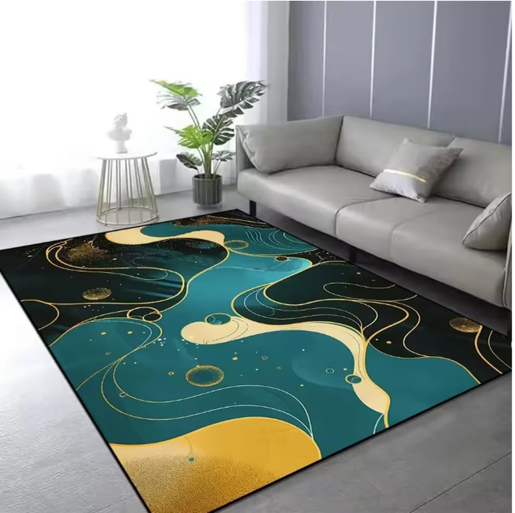 Paillasson tapis salon nordique abstrait 50x80cm antidérapant et sécurisé