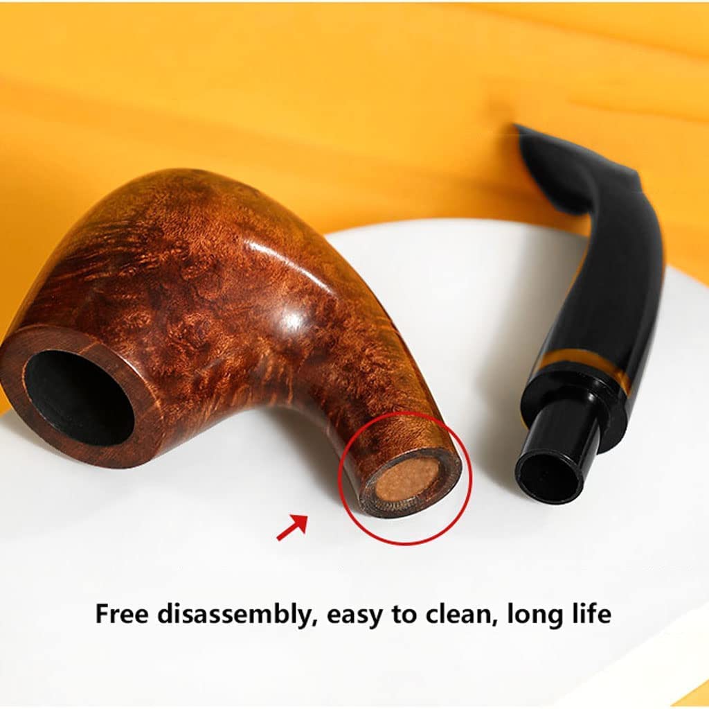K&P Royal Dutch木製 喫煙パイプ 曲がった形状 ダークブラウン