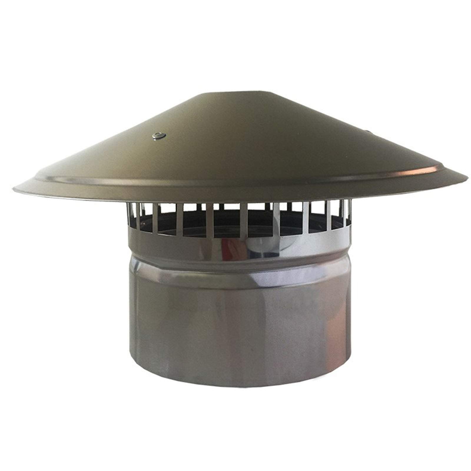 Stainless Steel Chimney Cowl Cap, Anti Downdraught Bird Guard Top, Suitable for All Fuel Types, Rain And Snow Cover Pot, Flue Protector for 75-200Mm Pipefit,110mm-image-33