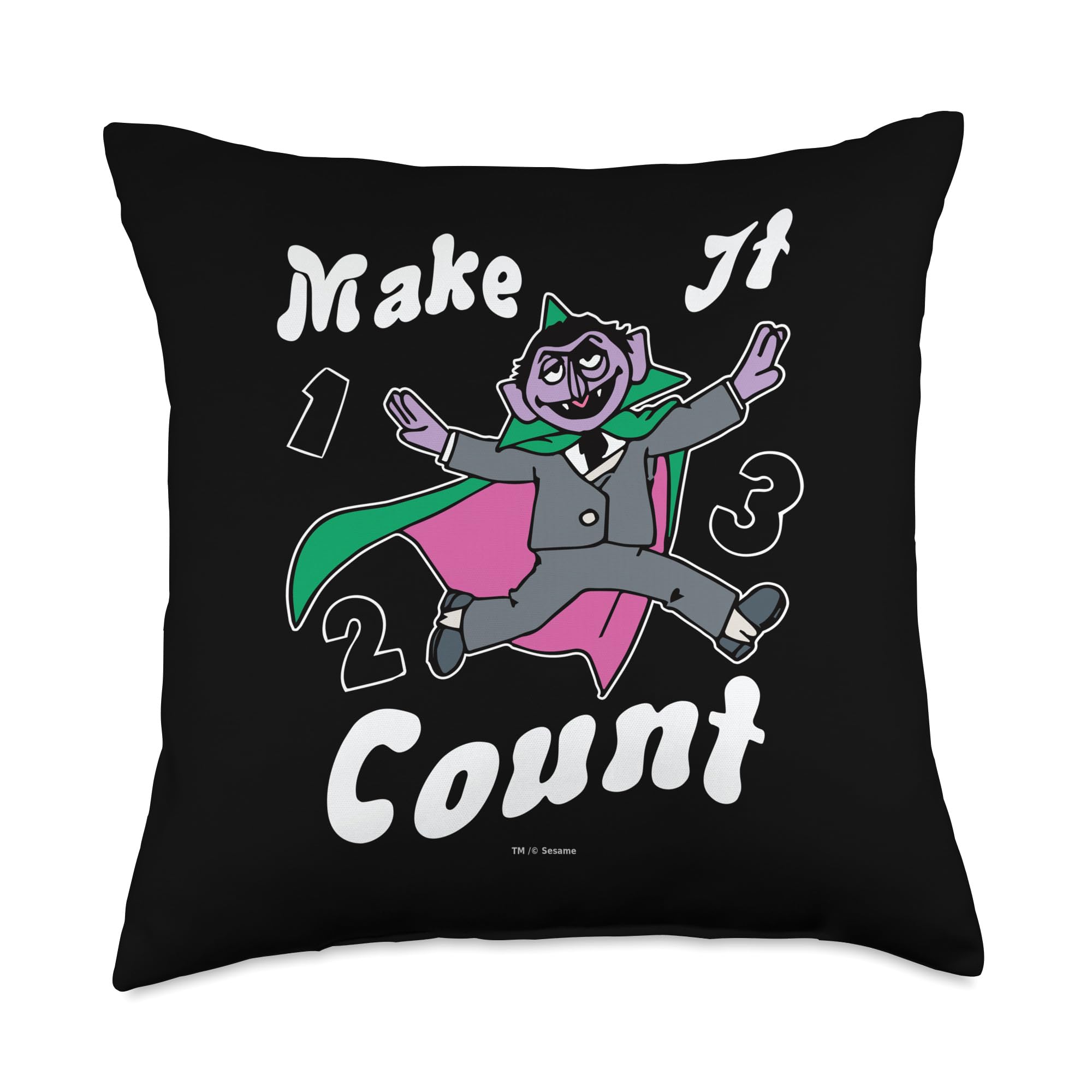 Coussin Sesame Street Make It Count pour égayer un salon trop sombre