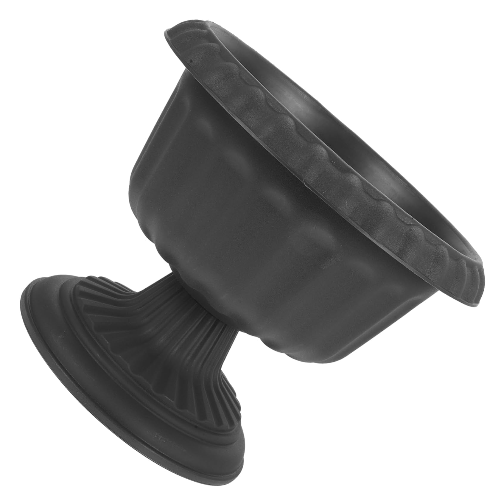 Pot de fleurs style colonne romaine vintage, contenant robuste au design prestigieux