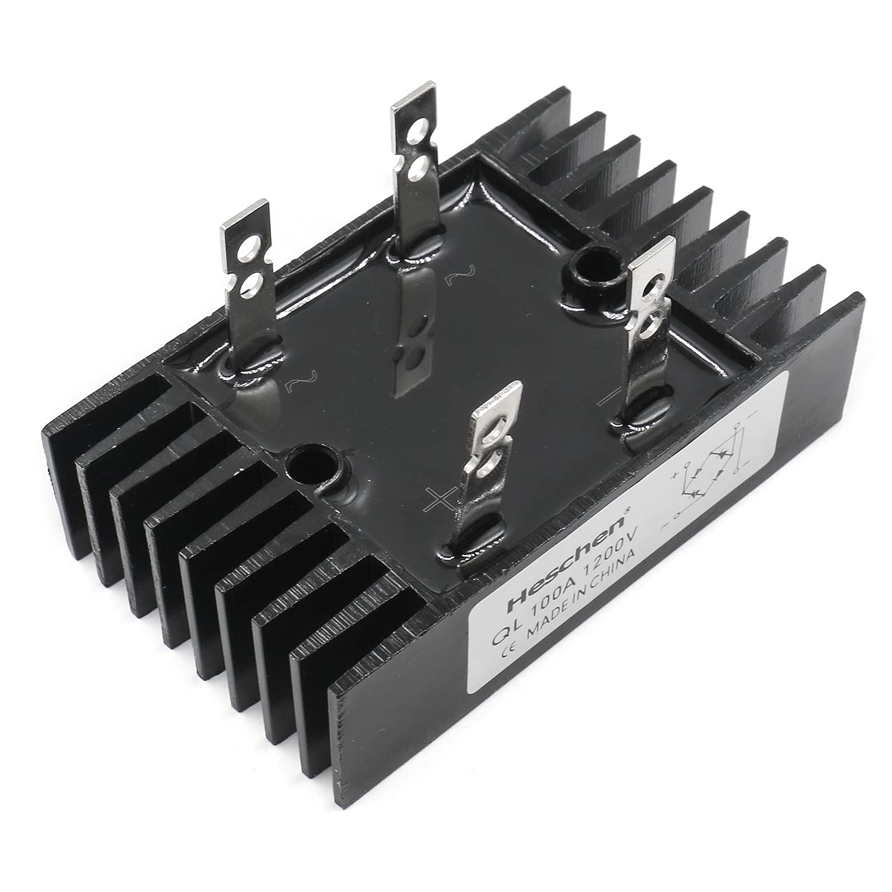 Heschen Raddrizzatore a ponte monofase, QL-100A, modulo a diodi, 100A, 4 terminali