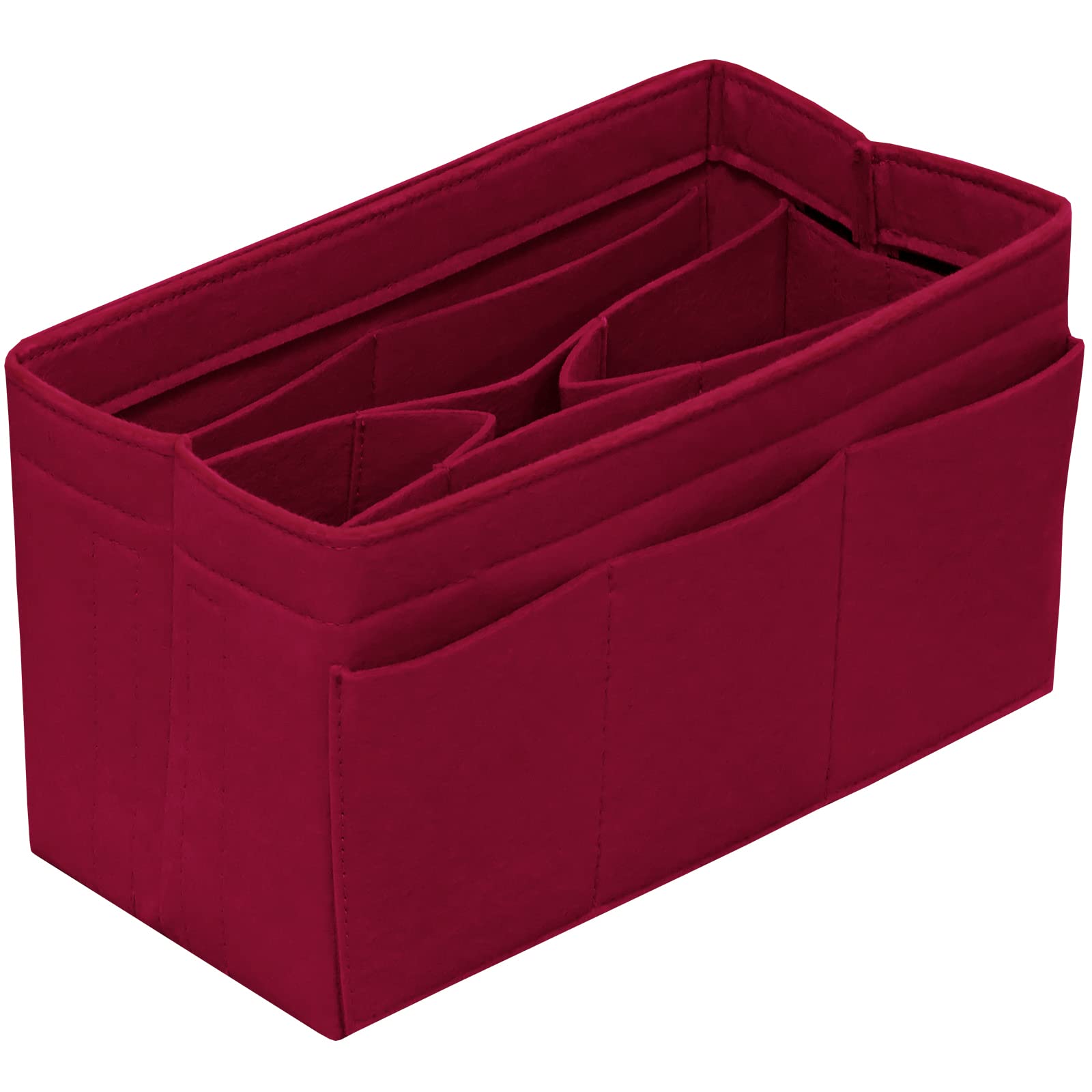Organiseur de sac en feutre DailyPlus rouge foncé pour en finir avec le désordre