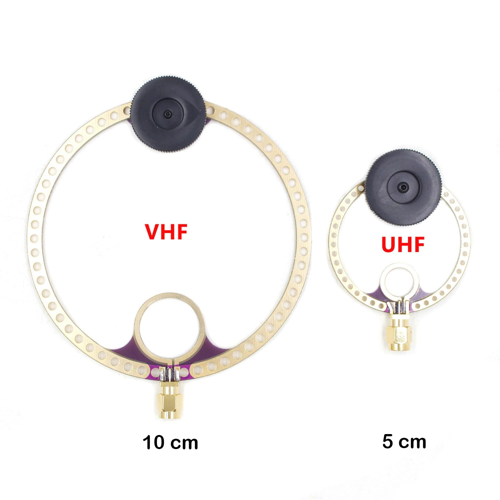 2 pz ciambella VHF UHF FM 400M-470MHz 80M-150MHz Mini Loop Antenna per ricevitore radio HFDY Malachite DSP DSP2