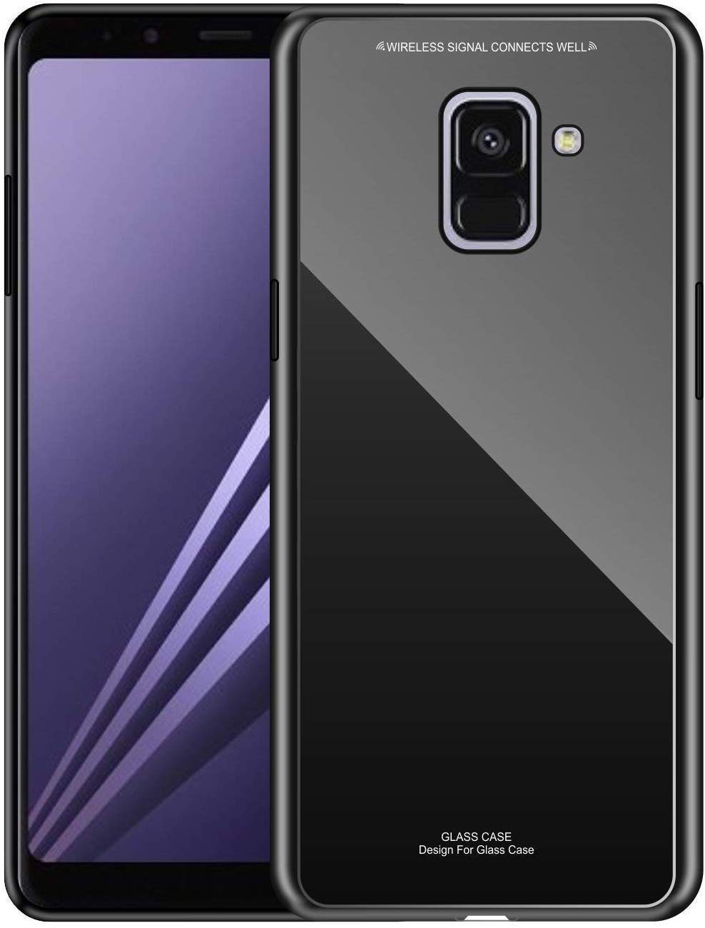 Navnika Glass Back Case for Samsung Galaxy J6 Luxurious Glass with Shockproof Back Cover (Black Glass) (B082ZQ1NP9) Amazon Price History, Amazon Price Tracker