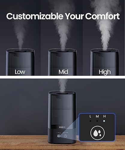 Miniatura 5 de Humidificadores de 4.5L para dormitorio, humidificadores para habitación grande del hogar, humidificadores de niebla fría para bebés y plantas con