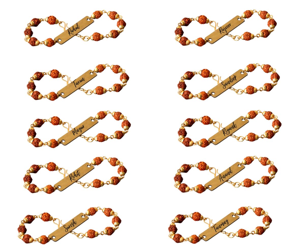 The Bae Gift Personalized Rudraksh Rakhi With Name | With Name Customization | Rakhi Combo For Brothers | Best Raksha Bandhan Gift | Name Rakhi For Bhaiyya (B0DCC74HDQ) Amazon Price History, Amazon Price Tracker
