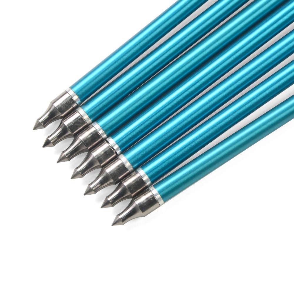 SHARROW 31.5"アルミニウム矢印 スパイン500 アーチェリー矢 弓矢用道具 アーチェリー弓矢 狩猟矢 練習矢 航空アルミニウム、ゴム矢羽根 リカーブボウ/コンパウンドボウに適用 - 4