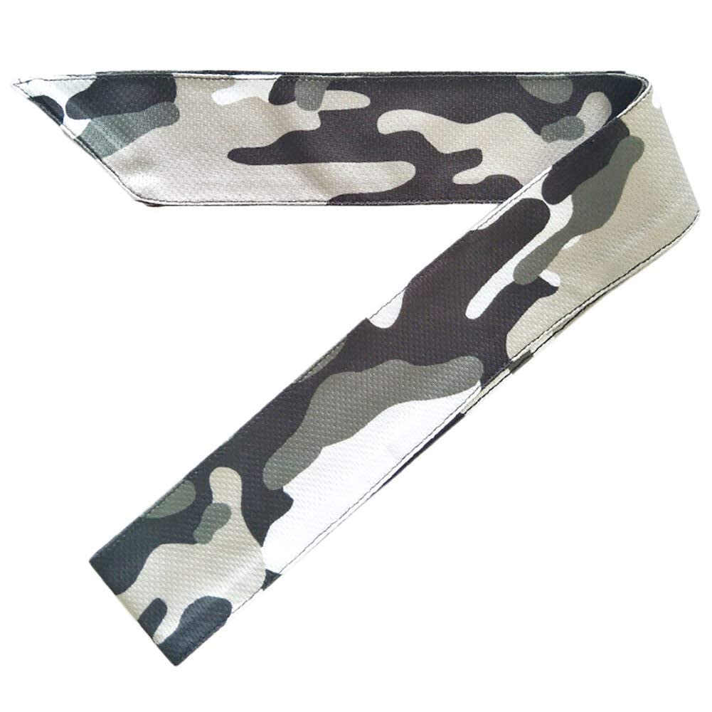 Ubersweet® Unisex Camouflage Outdoor Sports Fitness Tennis Pirate and Yoga Headband Running Hairband : Stripe Black-image-44