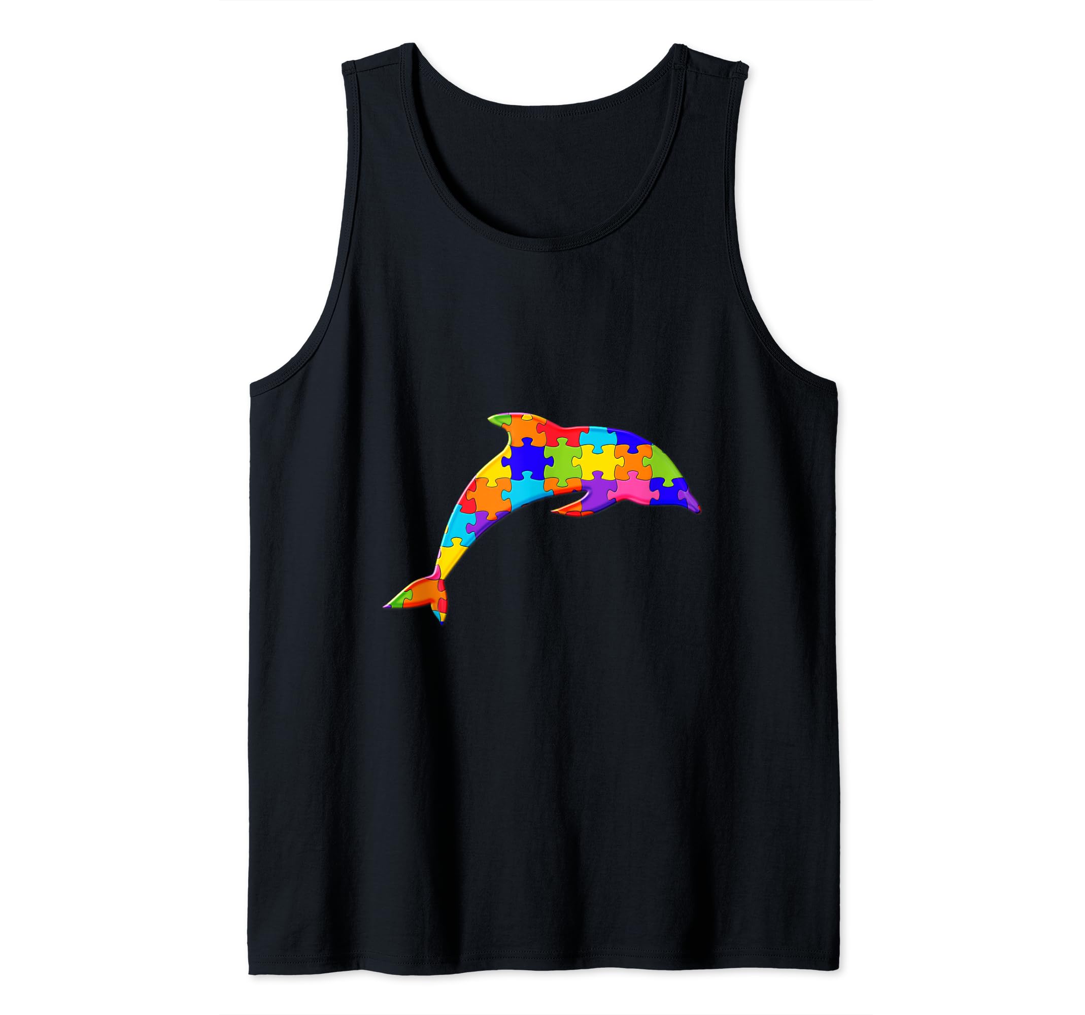 Dolphin Fish Jigsaw Autism Puzzle Tank Top