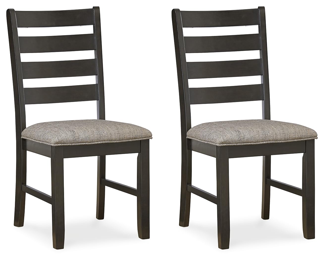 Signature Design by Ashley Ambenrock 20" Casual Upholstered Dining Chairs, Set of 2, Black & Light Brown