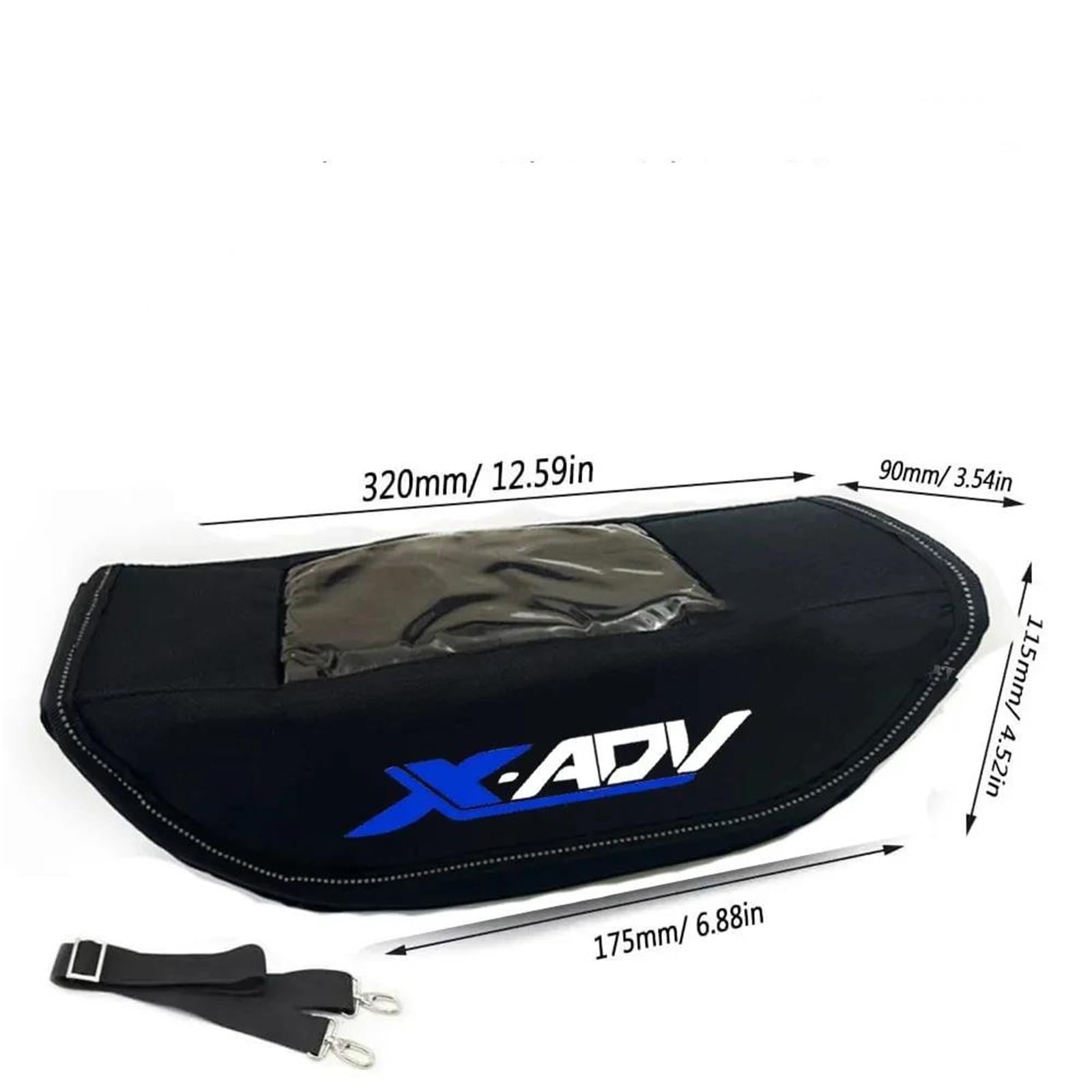 Borsa Da Manubrio Per X-ADV 750, 150, 125 E, Porta Attrezzi, Impermeabile Viaggio Borsa Moto Laterale(Nero 1)