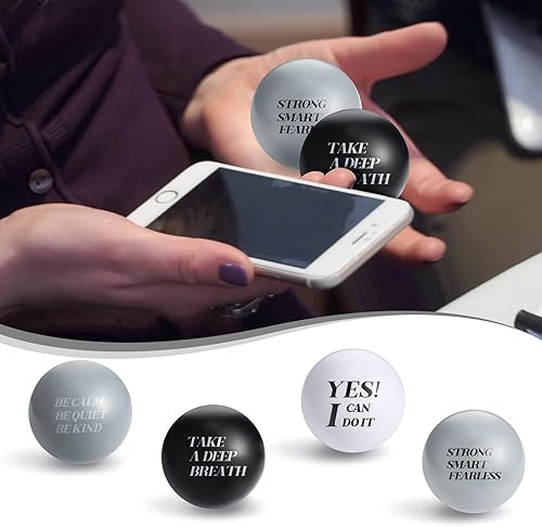 Miniatura 4 de Zomiboo 20 bolas motivacionales para el estrés, cita a granel, bolas de espuma inspiradoras divertidas para aliviar el estrés, regalo de apreciación