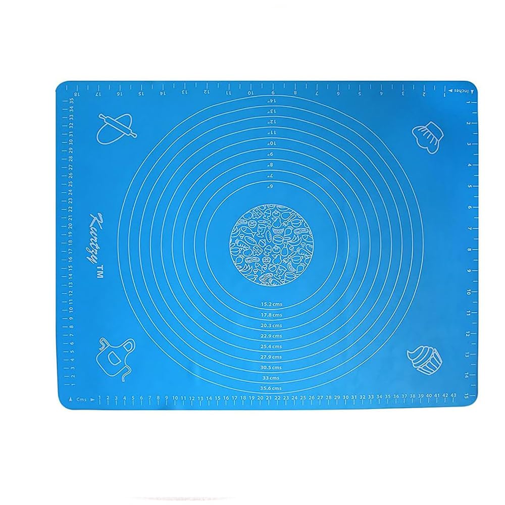 50x40cm Silicone Baking Pastry Mat, Dough Rolling Mat, Non-Stick & No-Slip Fondant Mat, Counter Table Mats for Cookies Cake Bread Making Sugarcraft