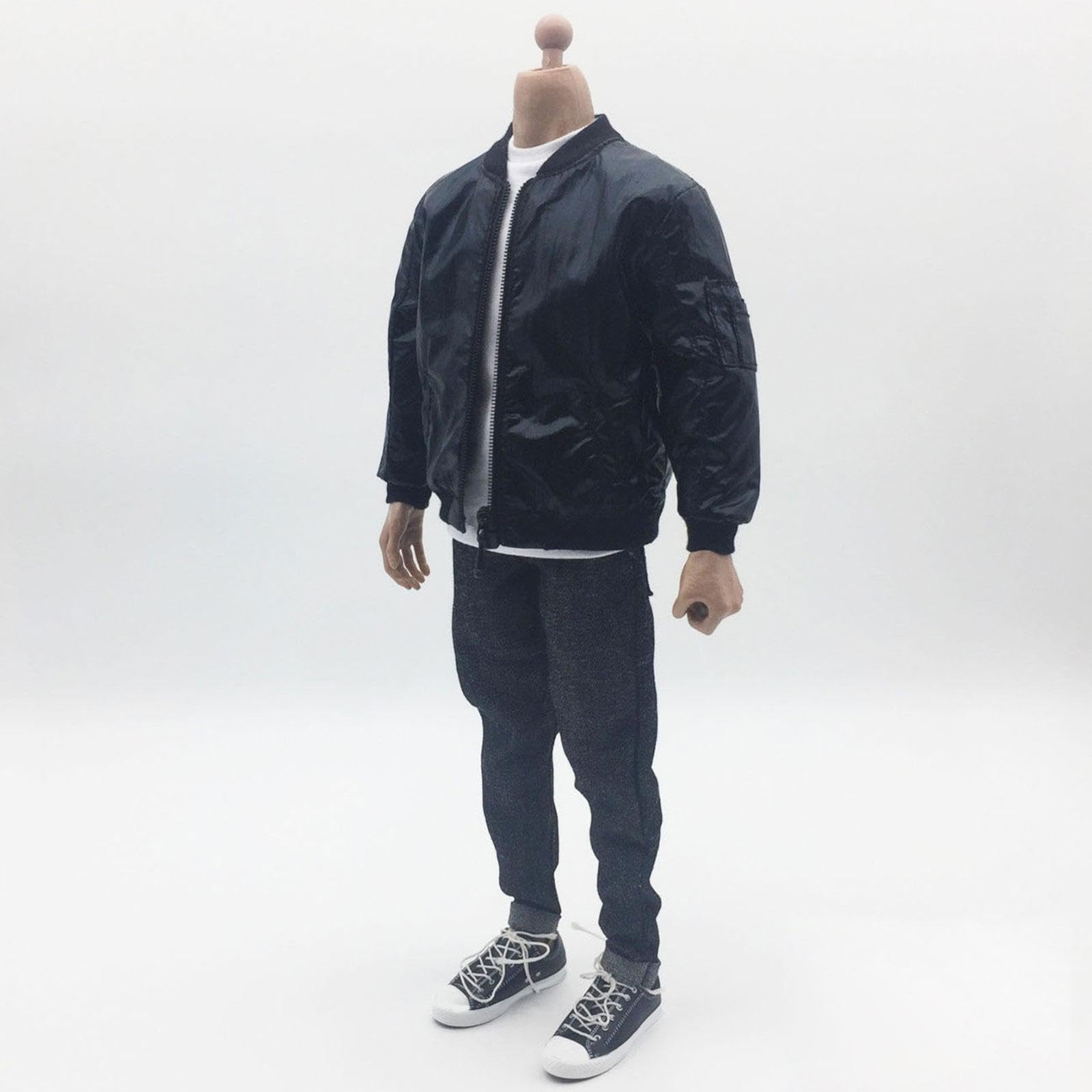 Amazon | レザージャケット 1/6 スケール ミニチュア男性人形用