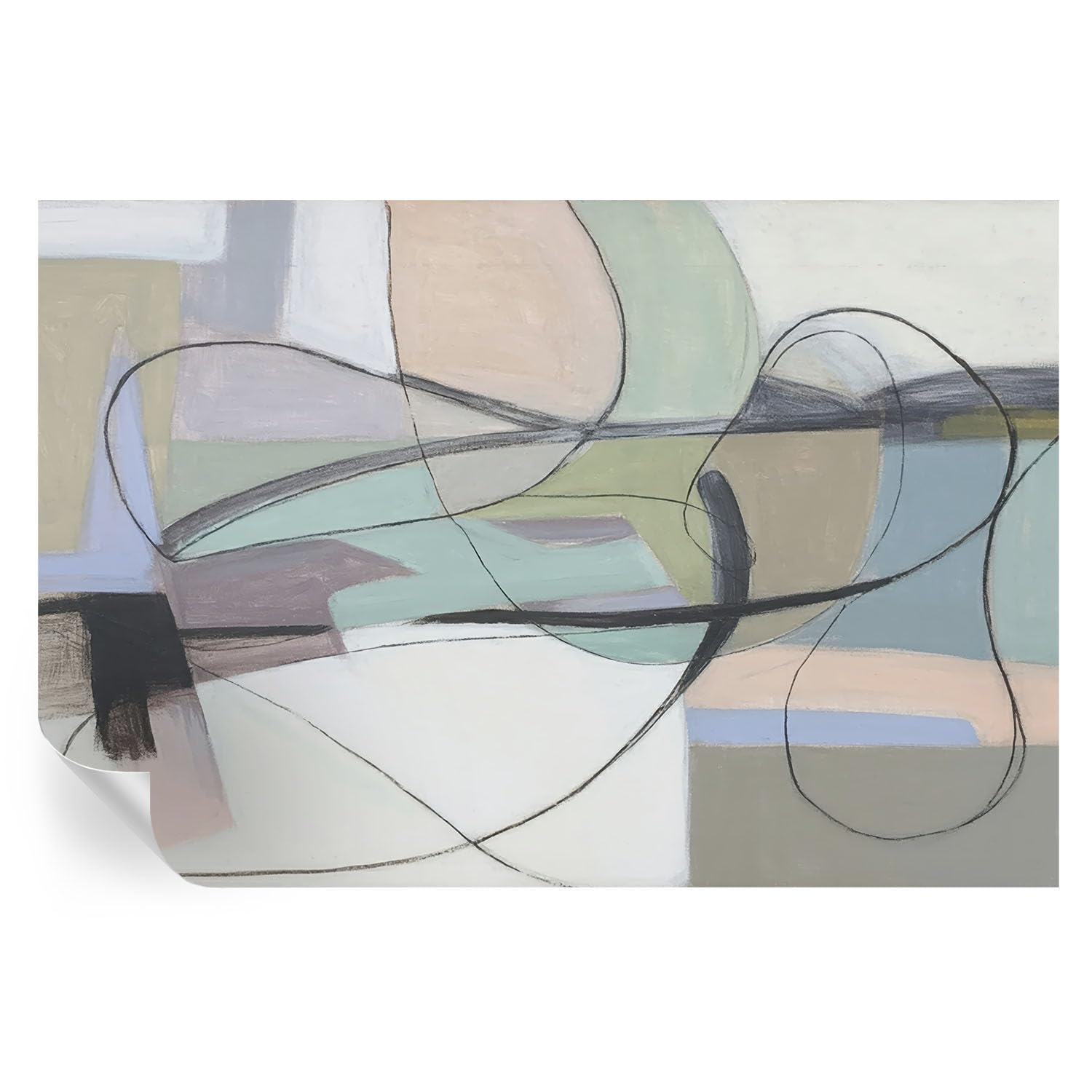 Vinilos de líneas pastel de 104x70 cm para tapar imperfecciones en paredes