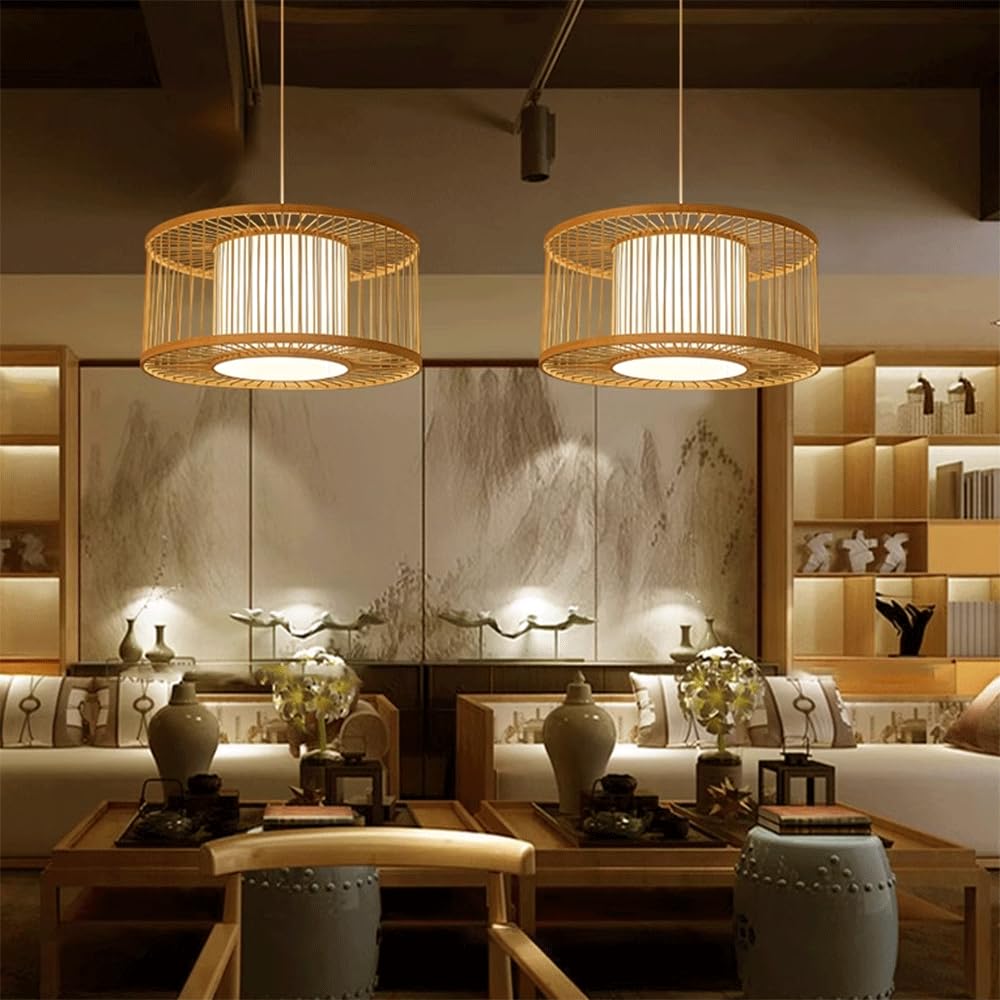 Nowoczesne Beżowe Lampy Wiszące W Kształcie Latarni Lampa Wisząca Z Plecionego Bambusa I Rattanu Żyrandol Z Naturalnej Wikliny W Stylu Boho Tradycyjna Oprawa Sufitowa W Kształcie Kosza
