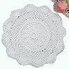 Creative Linens 6PCS 12 Round Crochet Lace Doily White 100% Cotton Handmade, Set of 6 Pieces