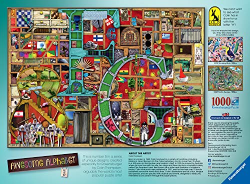 RAVENSBURGER 135717 16761 Colin Thompson-Awesome Alphabet F & G 1000 Teile Puzzle für Erwachsene & Kinder ab 12 Jahren – Bild 3