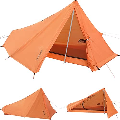 1 Person Trekking Pole Tent for Backpacking - Ultralight Backpacking